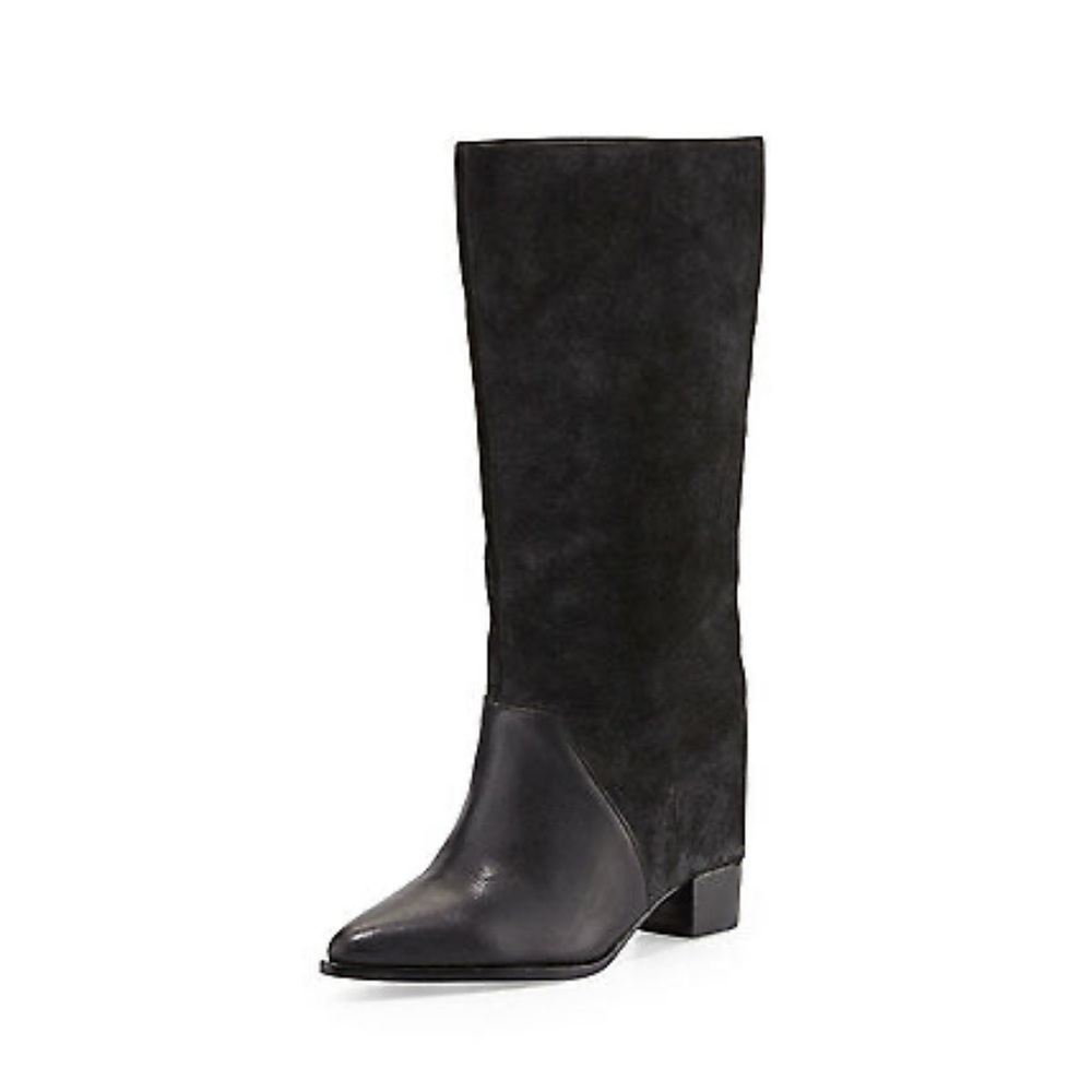 Saint & Libertine Black Suede and Leather Boots